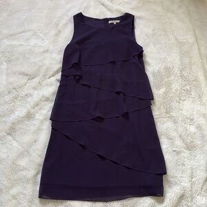 RW&CO Midnight Cascade Dress Purple Ruffle Dress